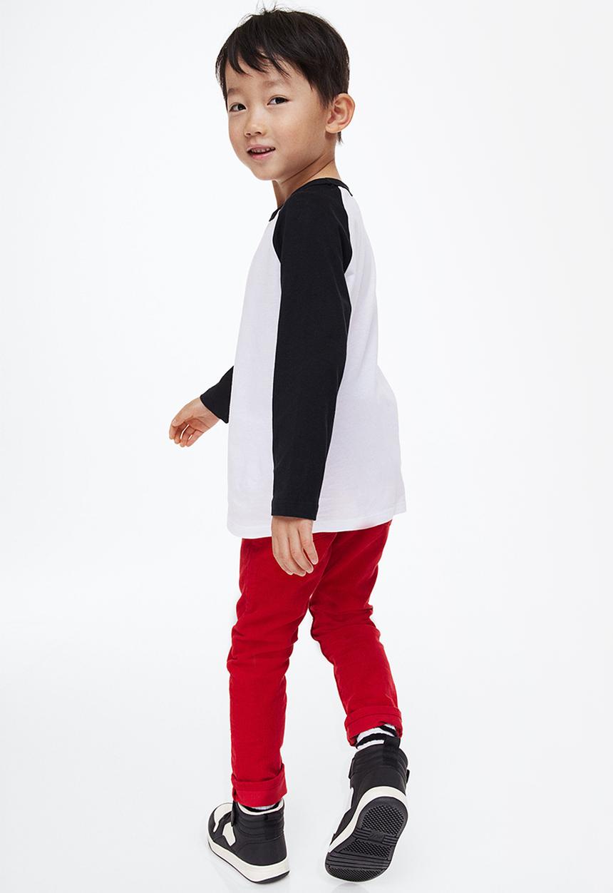 H&M - Slim fit corduroy trousers - red