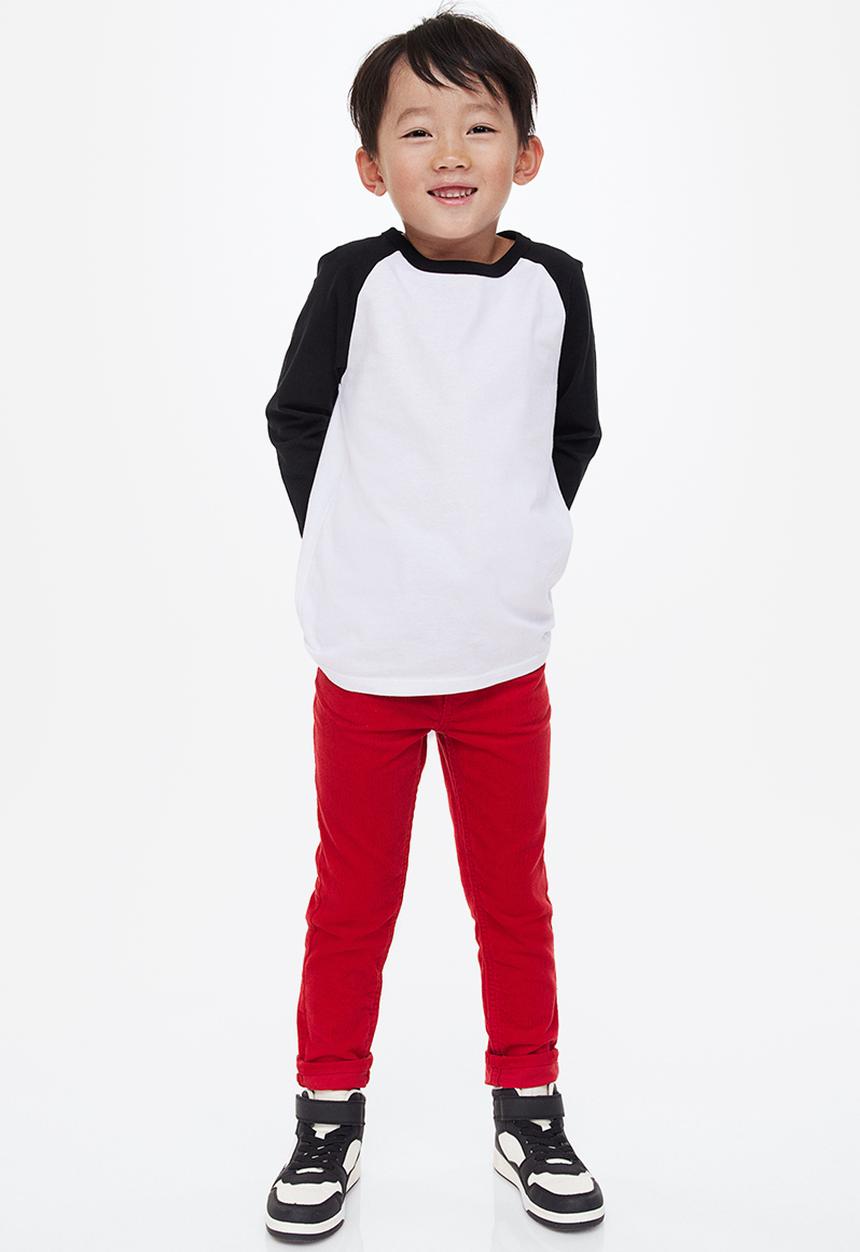 H&M - Slim fit corduroy trousers - red