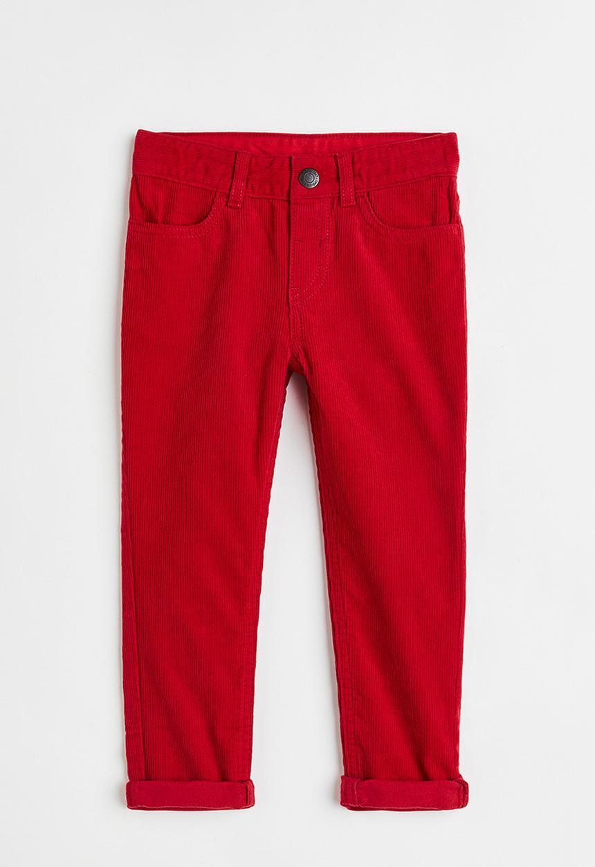 H&M - Slim fit corduroy trousers - red