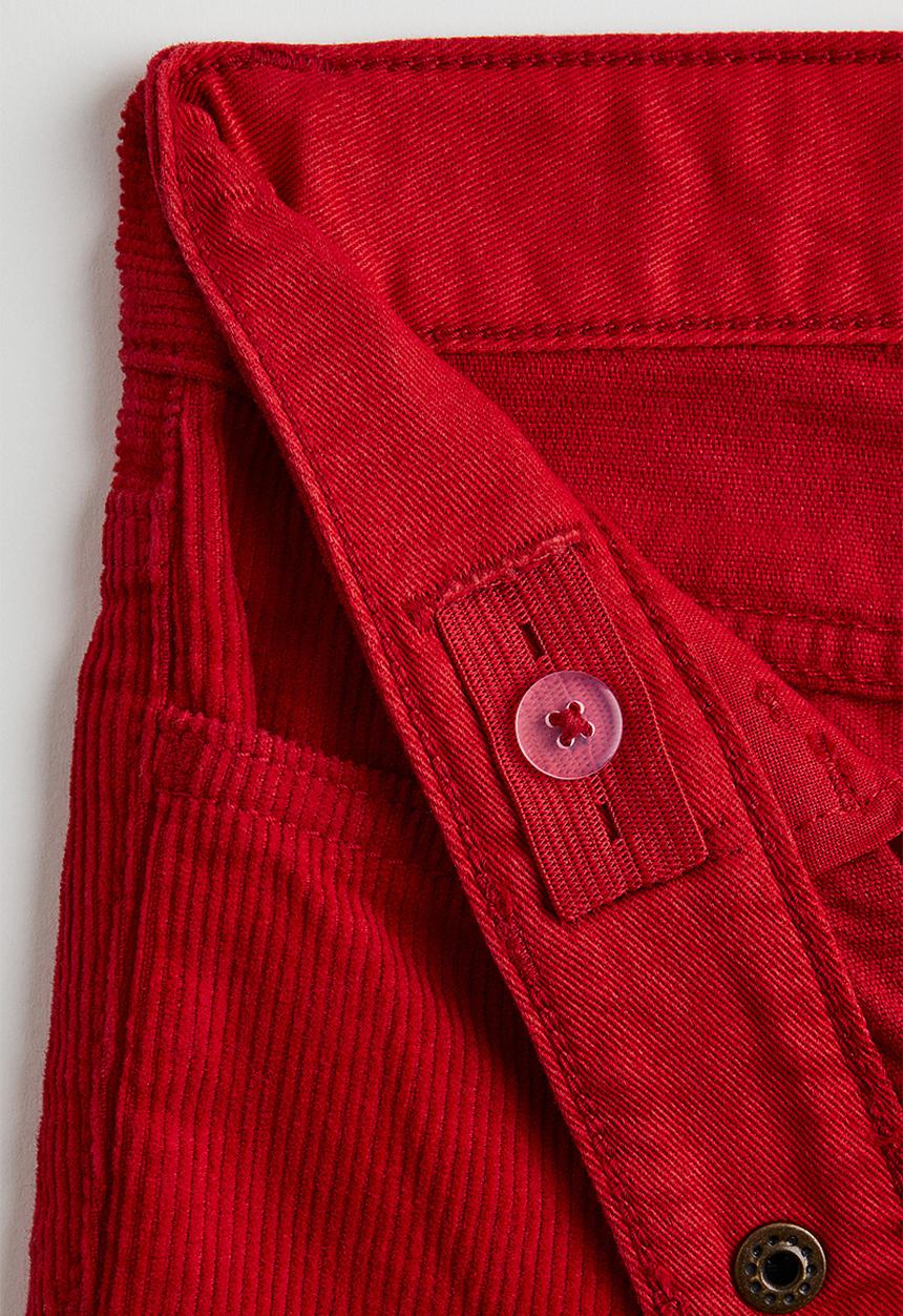 H&M - Slim fit corduroy trousers - red