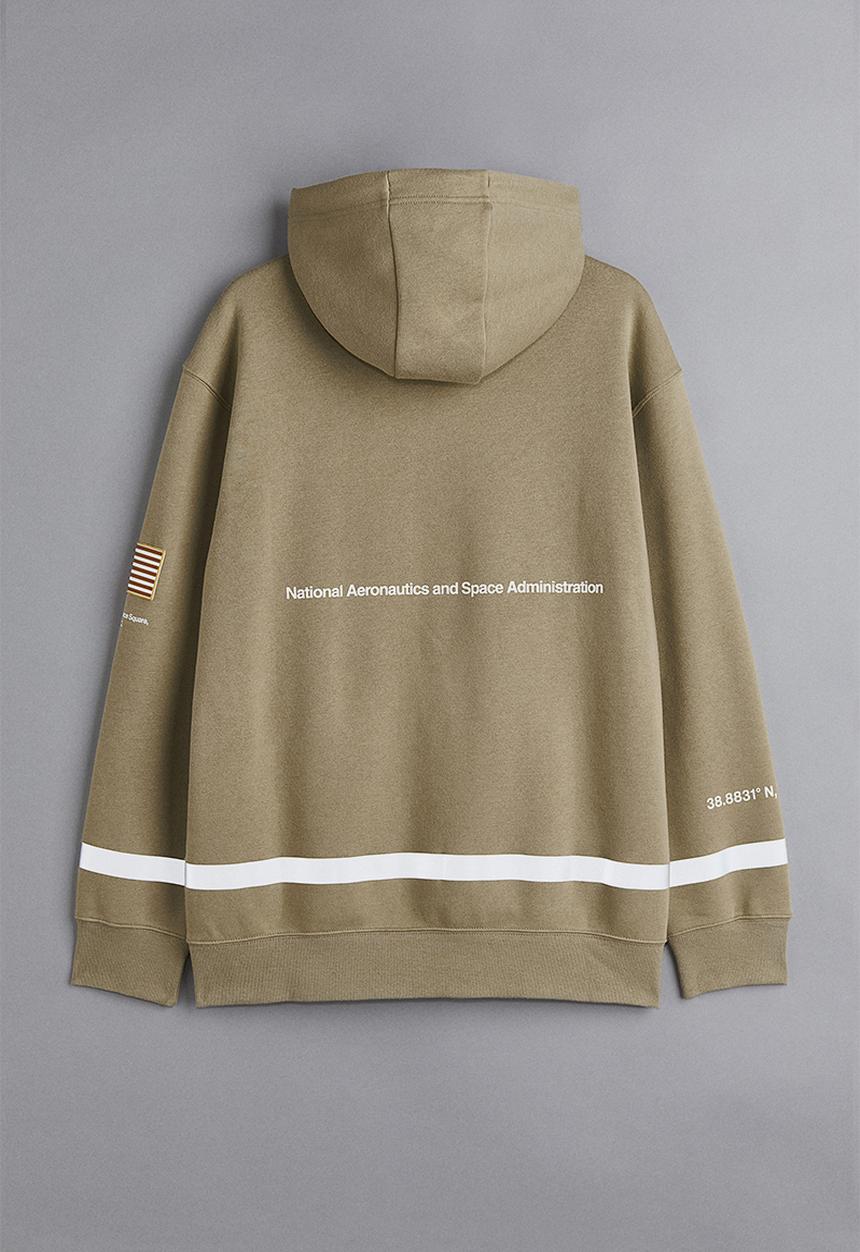 H&M - Relaxed fit hoodie - khaki green/nasa