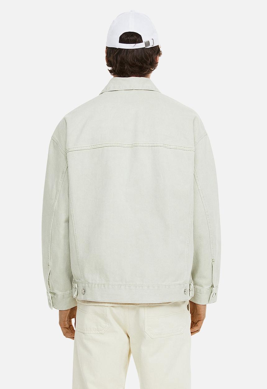 H&M - Boxy twill jacket - light green