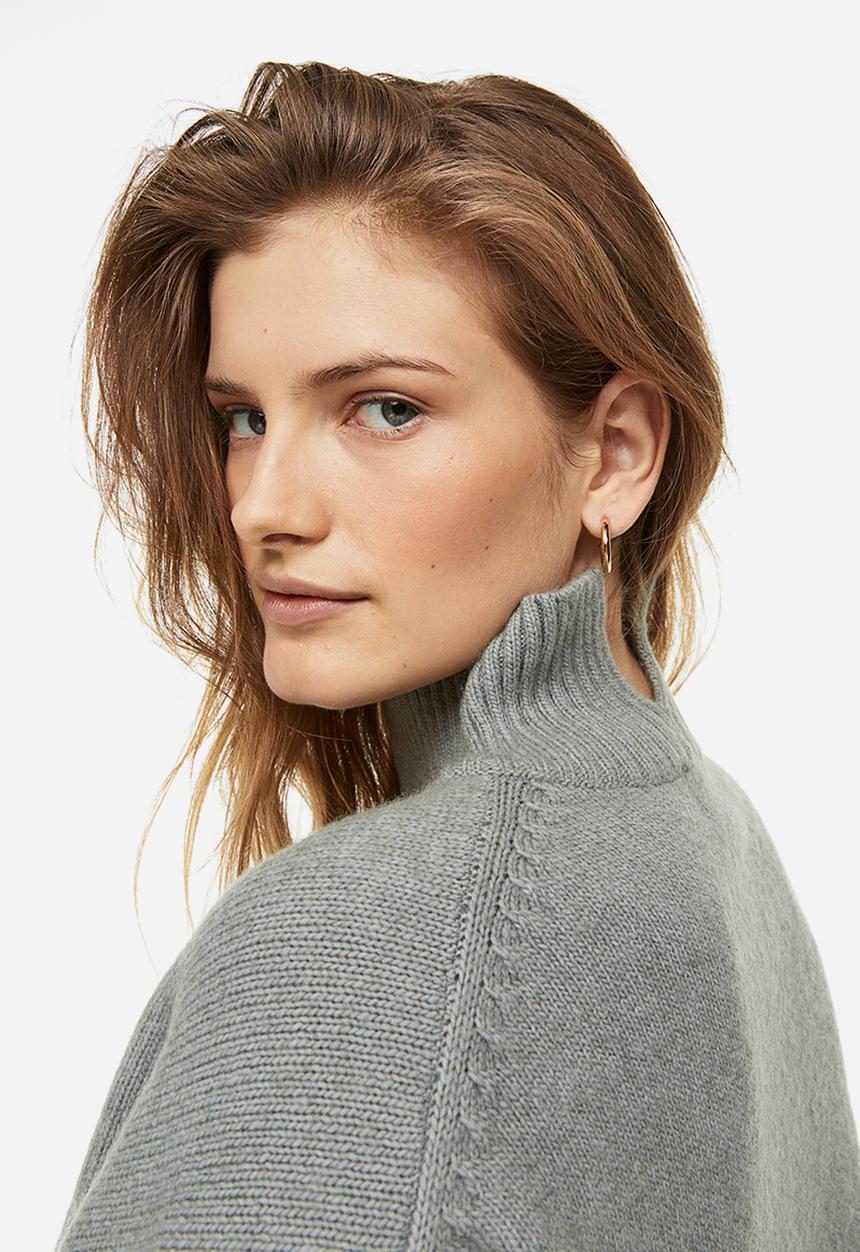 H&M - Oversized polo-neck jumper - dusty green
