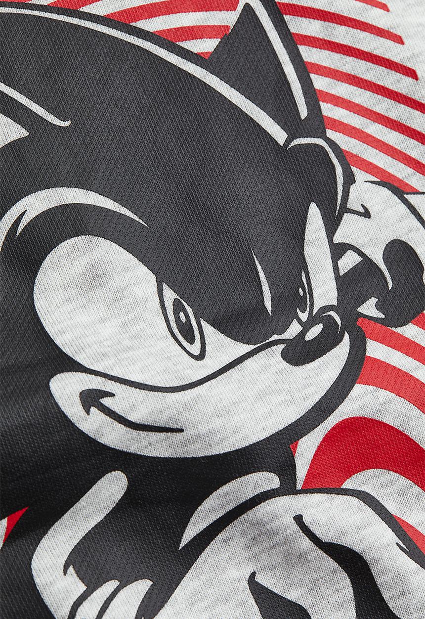 H&M - Printed sweatshirt - light grey/sonic the hedgehog
