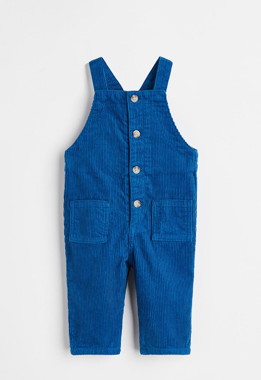H&M - Corduroy dungarees - blue