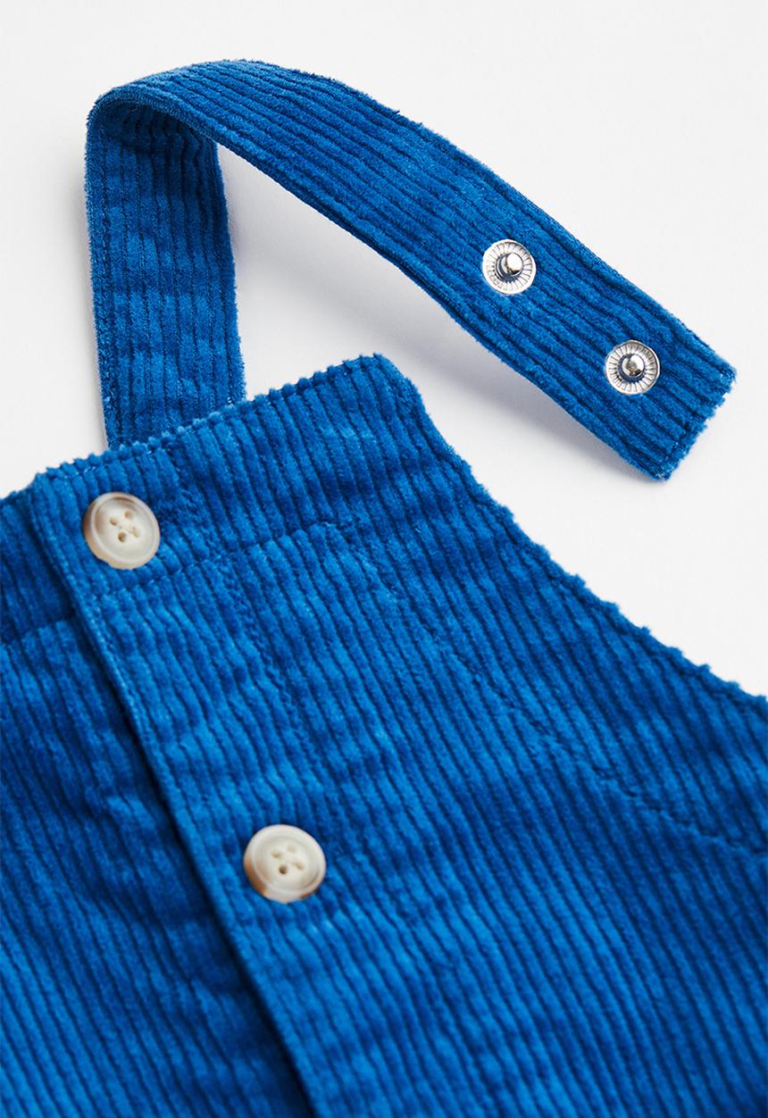 H&M - Corduroy dungarees - blue