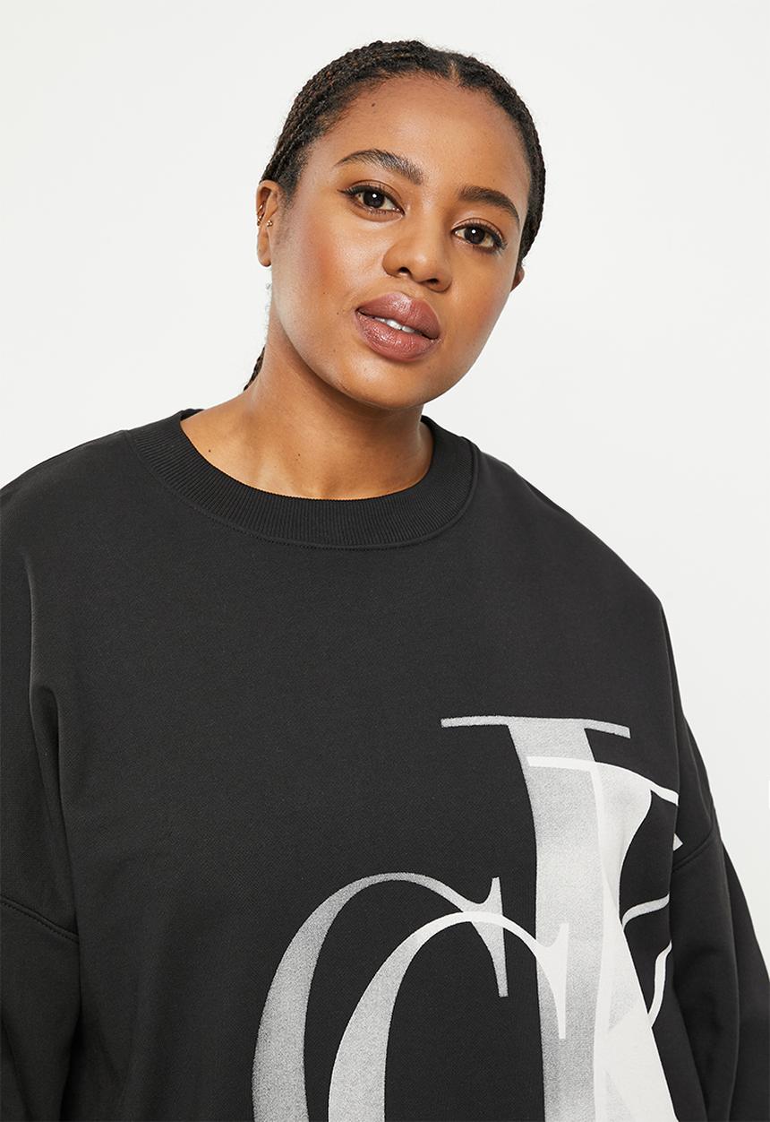 Calvin Klein - Plus lightbox sweathsirt - ck black