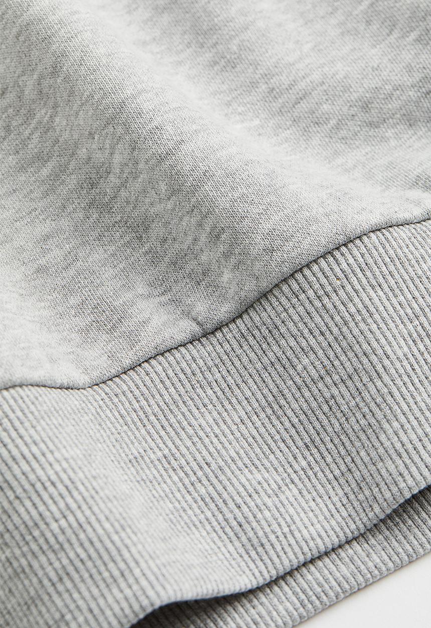 H&M - Cropped sweatshirt - light grey marl