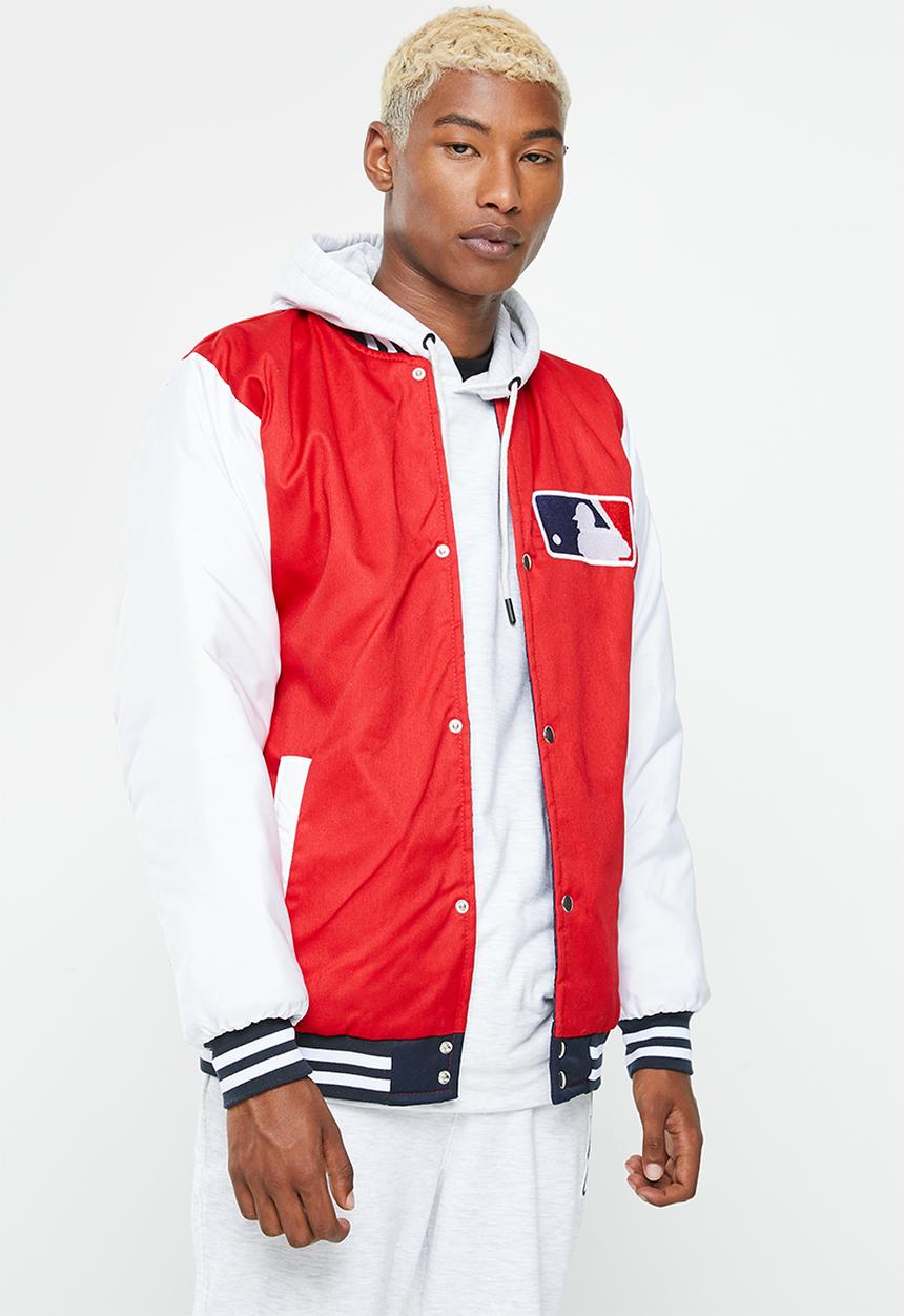 MLB - MLB Men's Pitcher Baseball Jacket - Red