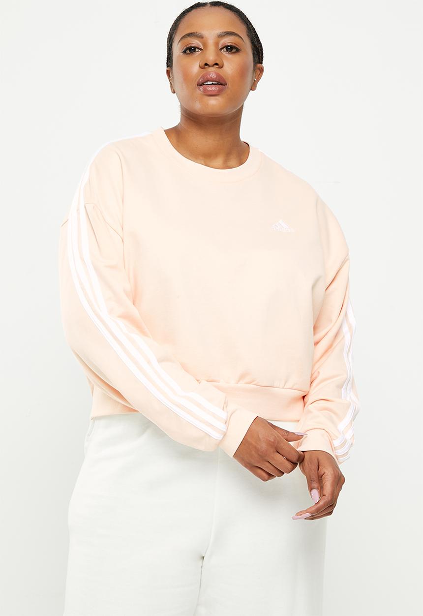 adidas Performance - Plus w 3s crew sweat - wonder quartz/white