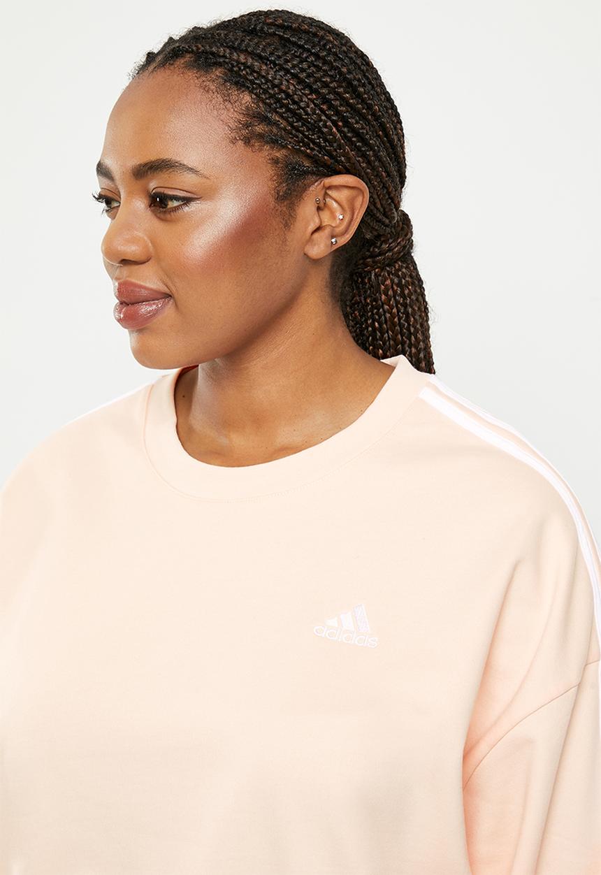 adidas Performance - Plus w 3s crew sweat - wonder quartz/white