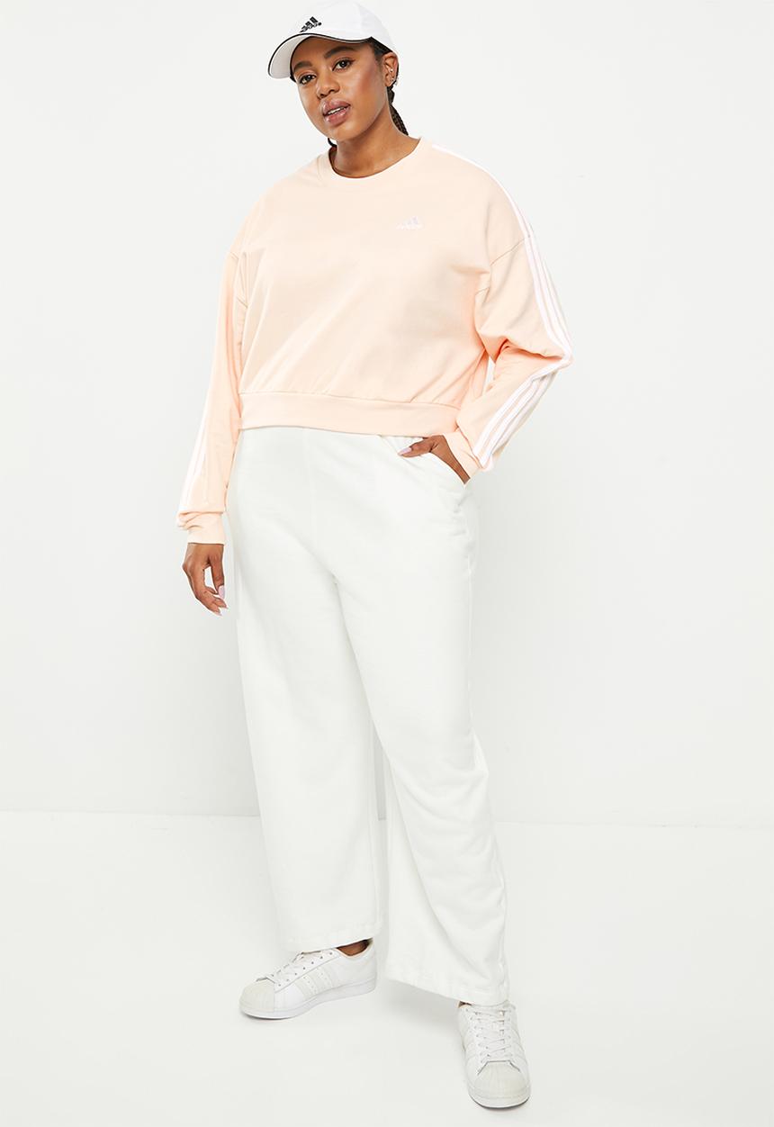 adidas Performance - Plus w 3s crew sweat - wonder quartz/white