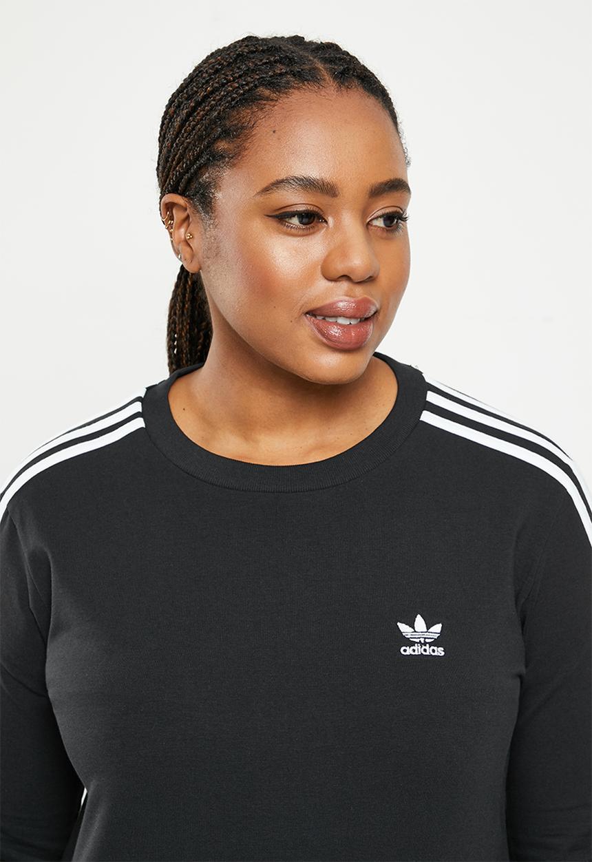 adidas Originals - Plus 3stripe long sleeve - black