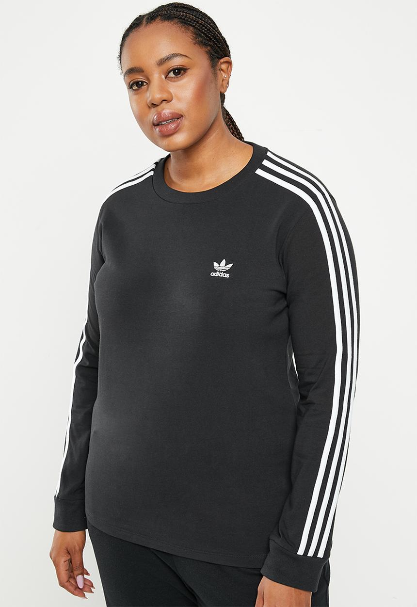 adidas Originals - Plus 3stripe long sleeve - black