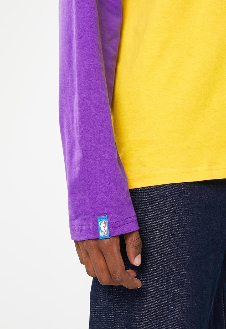 NBA - LA Lakers key long sleeve tee - yellow & purple
