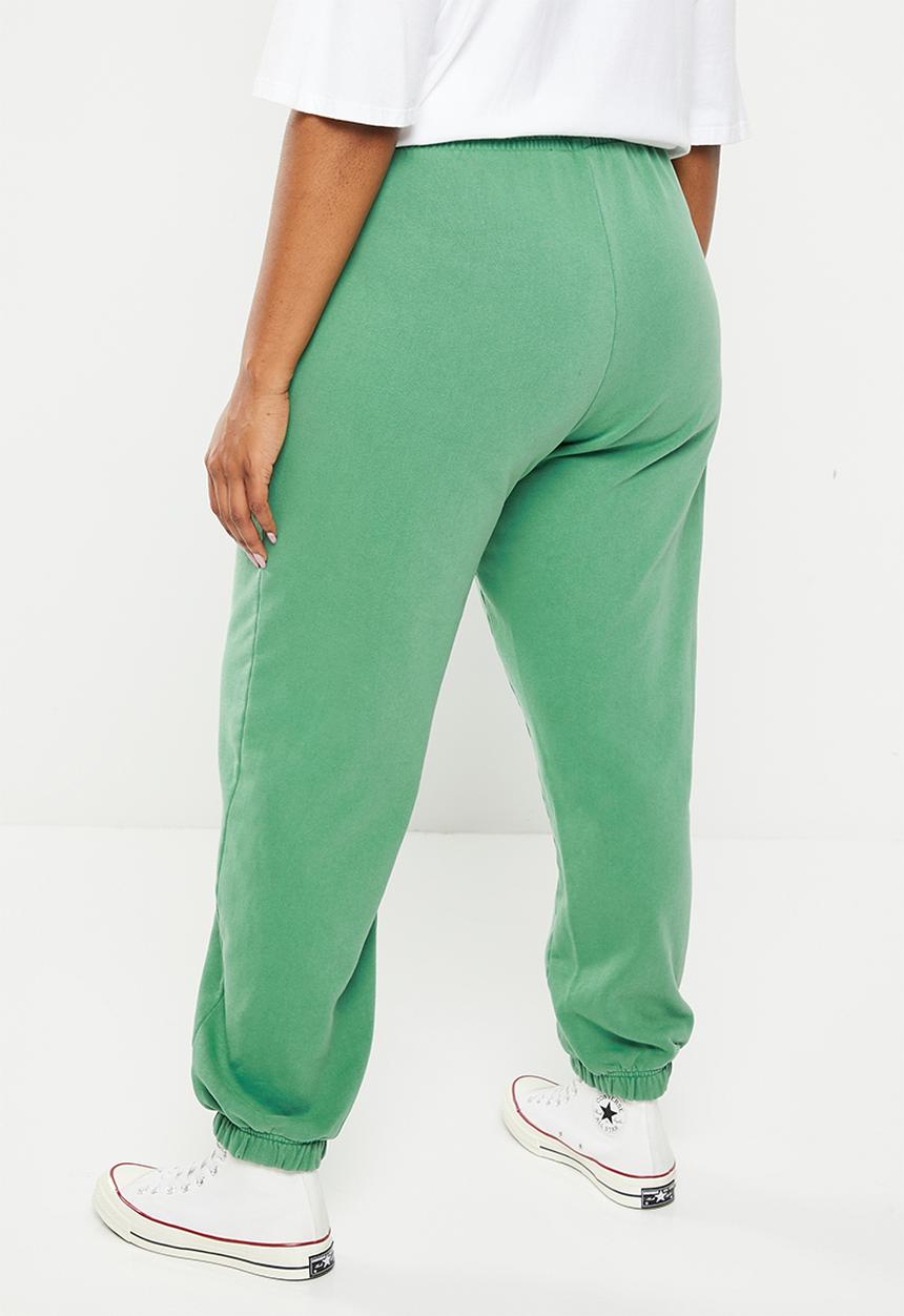 Cotton On - Plus classic washed trackpant - washed jade