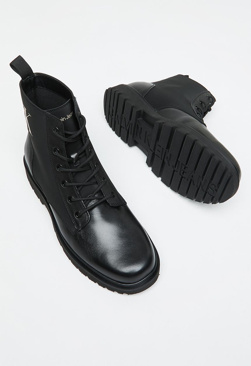 Calvin Klein - Lug lace up leather boot - black