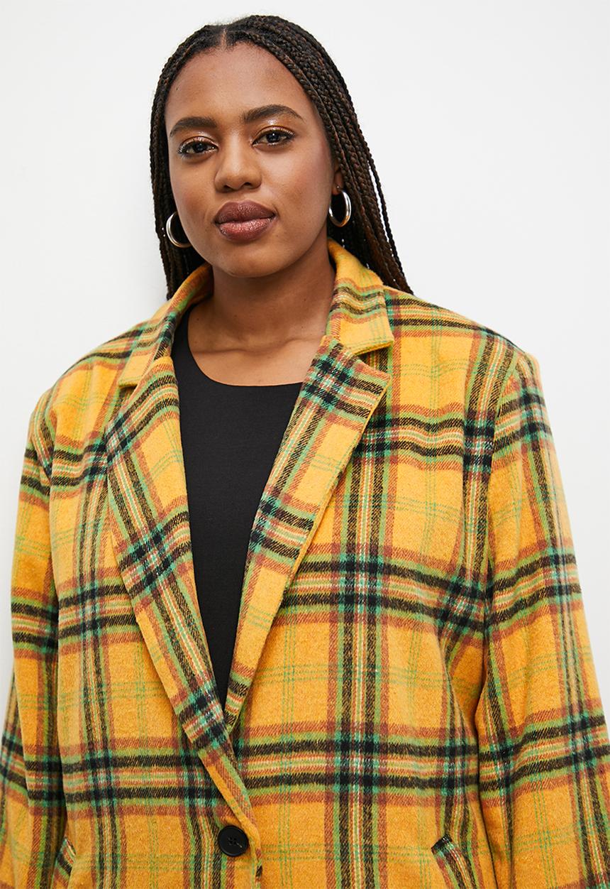 Superbalist - Colour check coat - multi check
