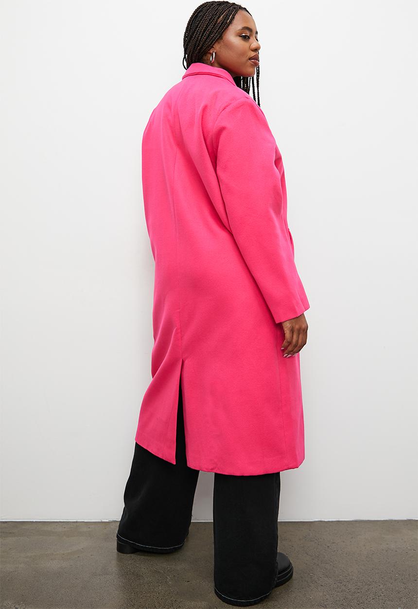 Superbalist - Single breasted blazer coat - bright pink