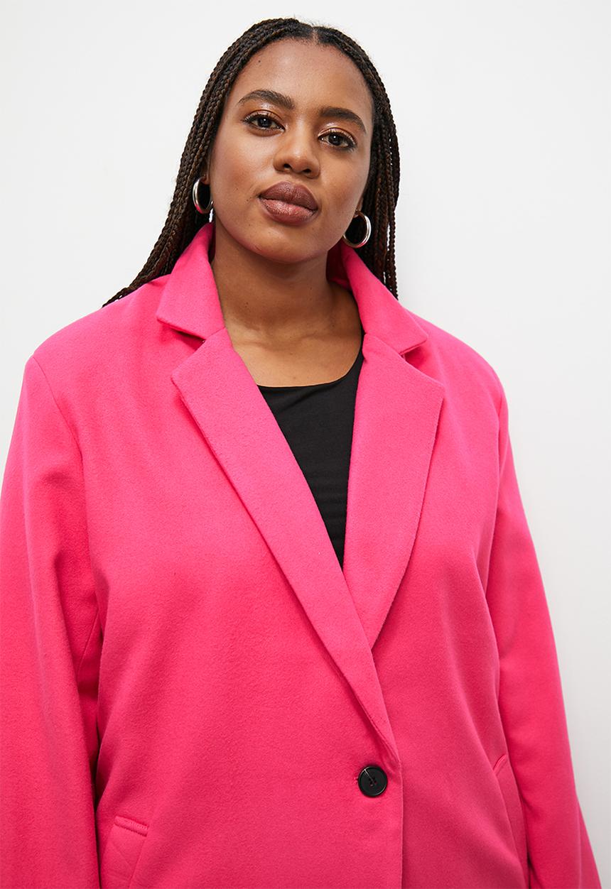 Superbalist - Single breasted blazer coat - bright pink