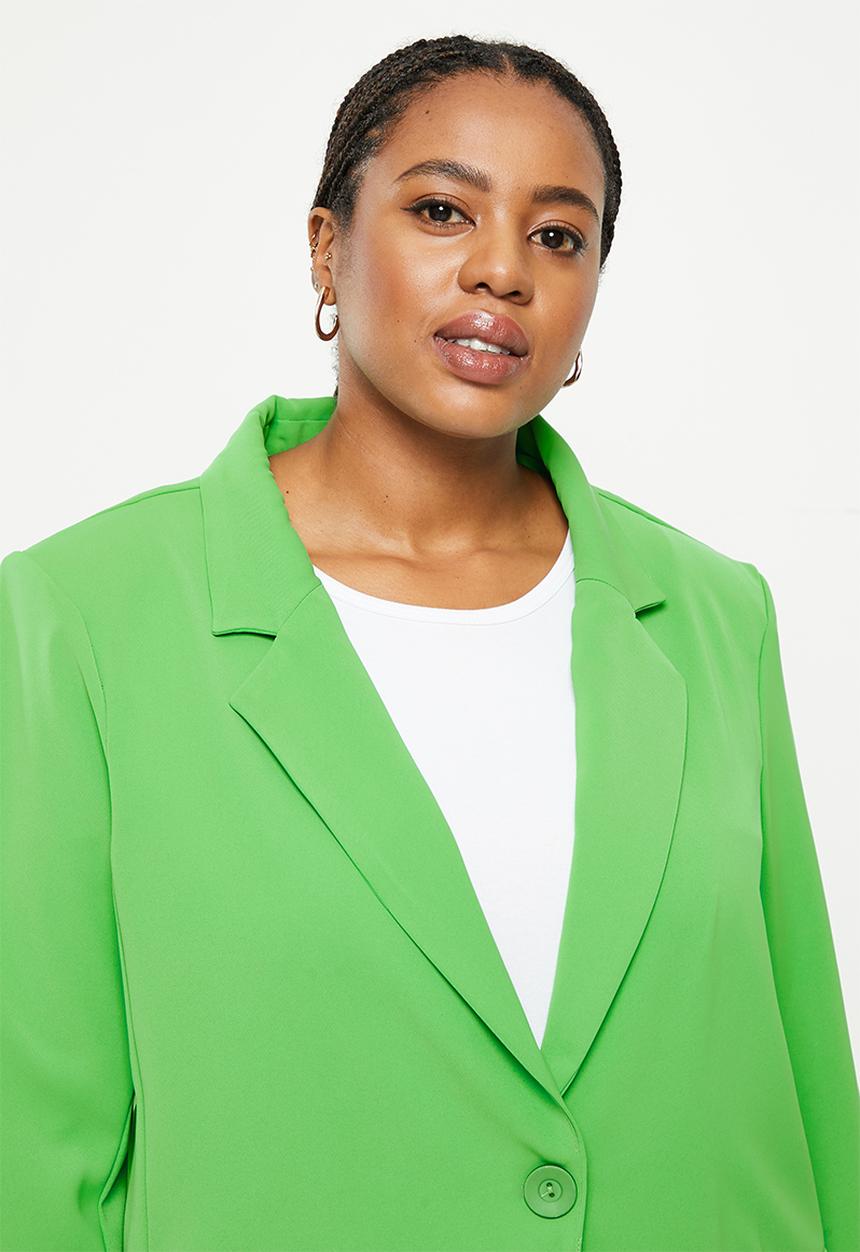 Me&B - Plus tailored blazer - green
