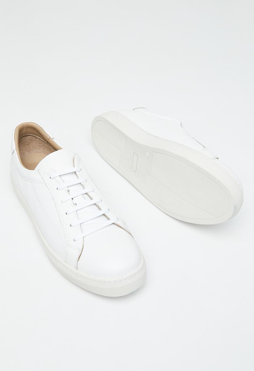 POLO - Classic polo leather sneaker - white