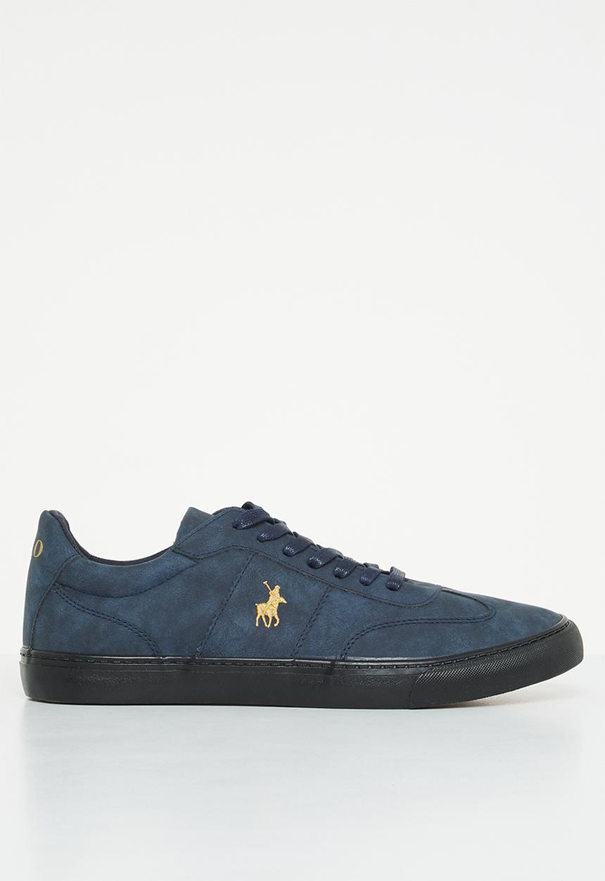 POLO - Basic gumsole pu/fabric sneaker - blue