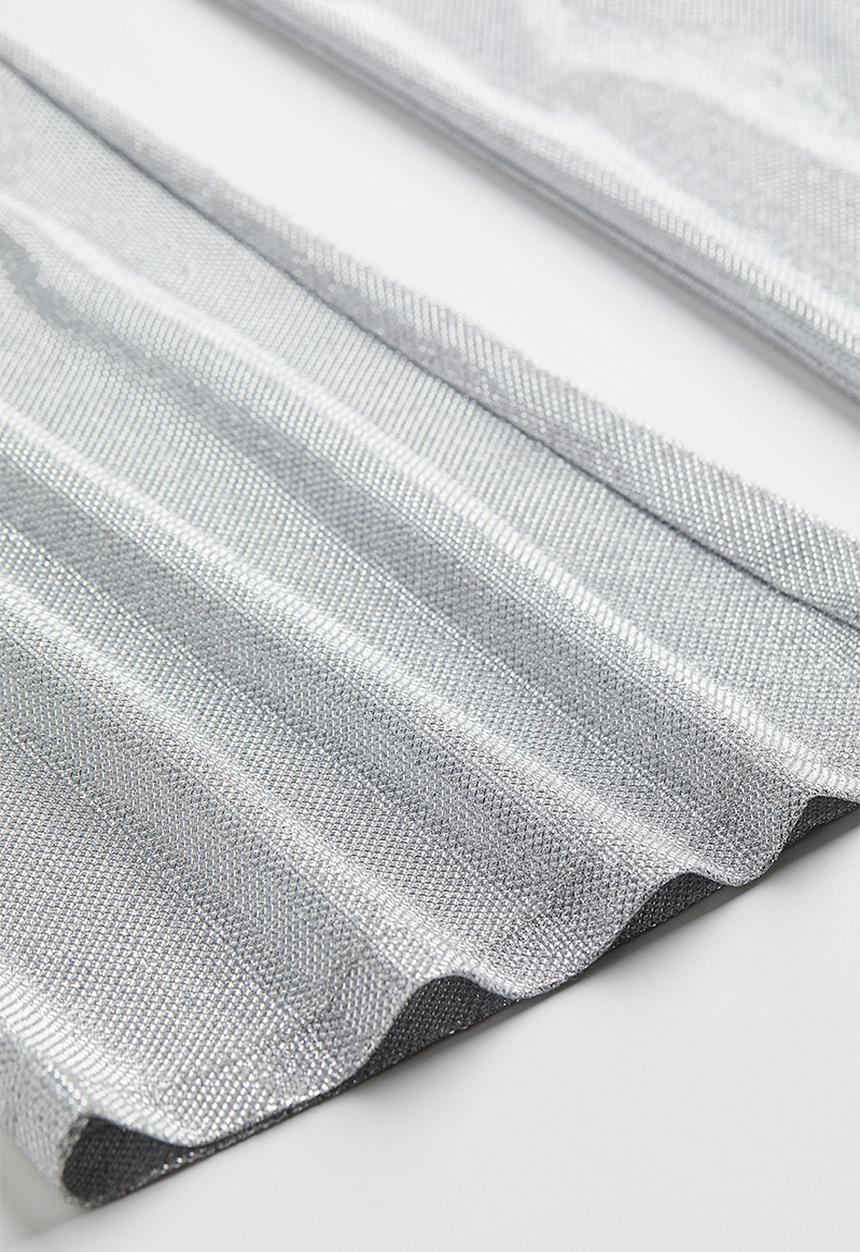H&M - Glittery flared leggings - silver-coloured