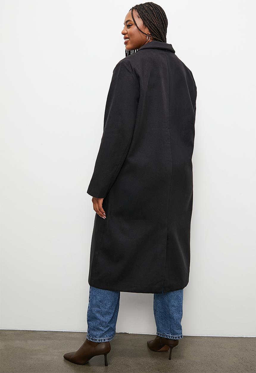 Superbalist - Single breasted blazer coat - black