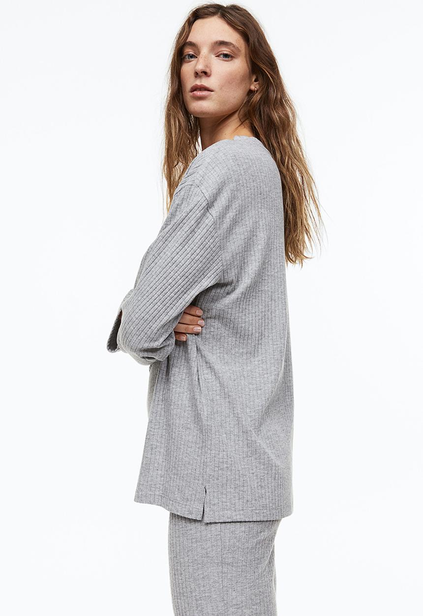 H&M - Ribbed jumper - grey marl