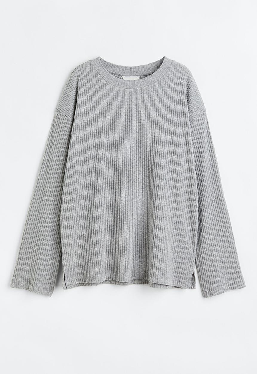 H&M - Ribbed jumper - grey marl