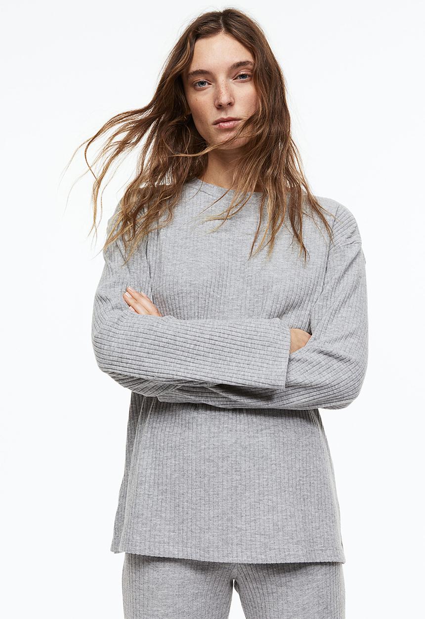 H&M - Ribbed jumper - grey marl
