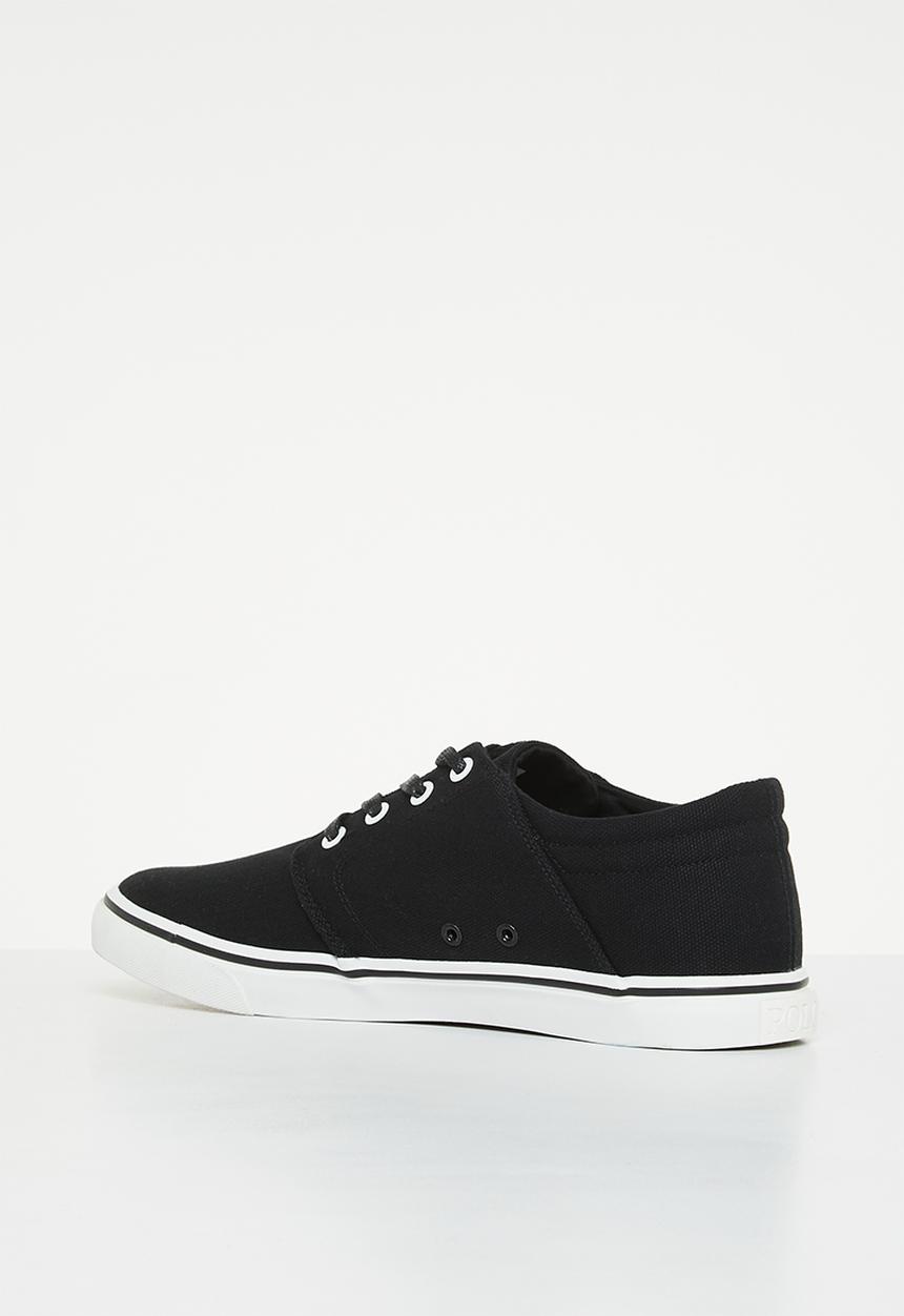 POLO - Classic canvas pu/fabric sneakers - black