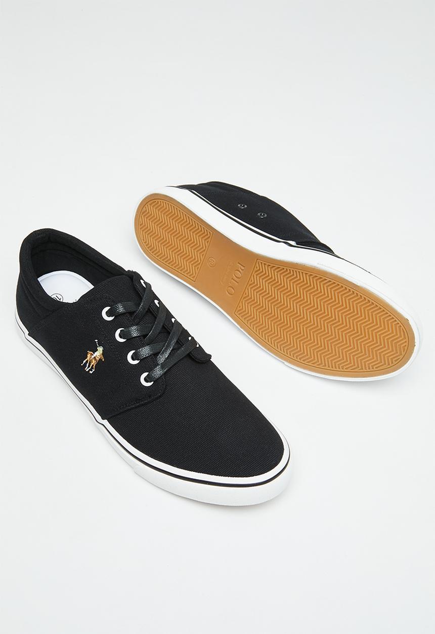 POLO - Classic canvas pu/fabric sneakers - black