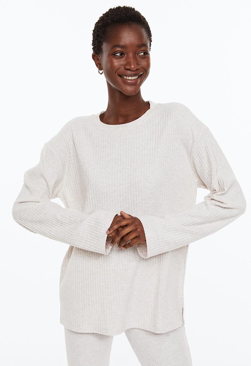 H&M - Ribbed jumper - light beige