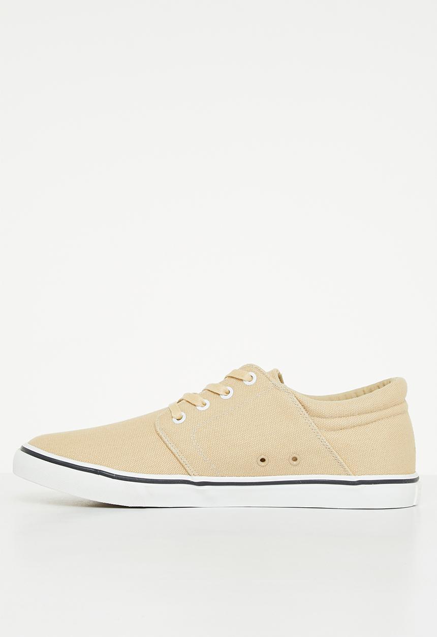POLO - Classic canvas sneakers - stone