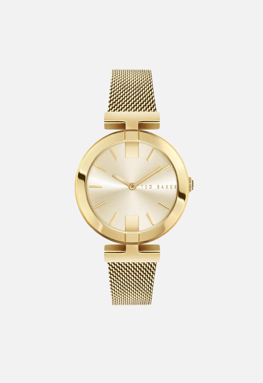 Ted Baker - Sst yellow-gold casegold sunray dial sst yellow - gold mesh band