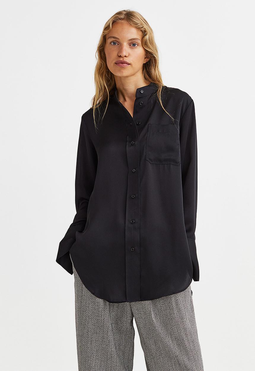 H&M - Oversized shirt - black