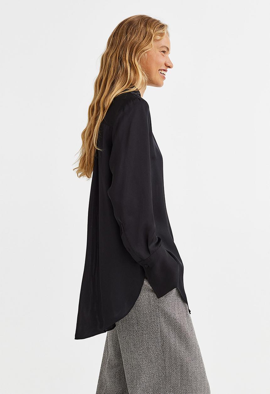 H&M - Oversized shirt - black