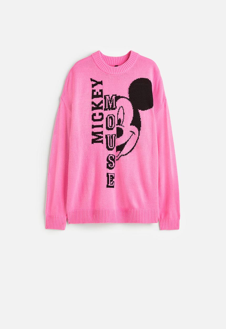 H&M - Jacquard knit jumper - pink/mickey mouse