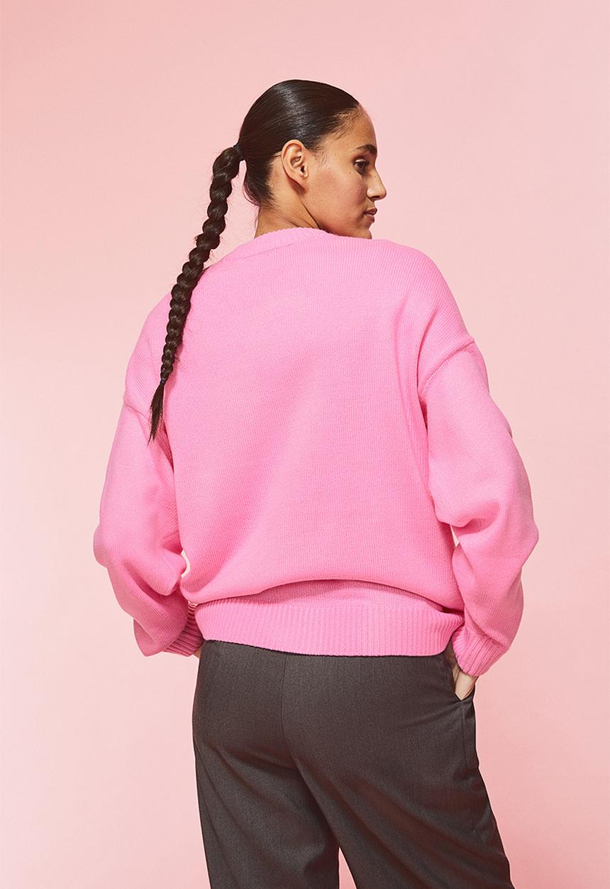 H&M - Jacquard knit jumper - pink/mickey mouse