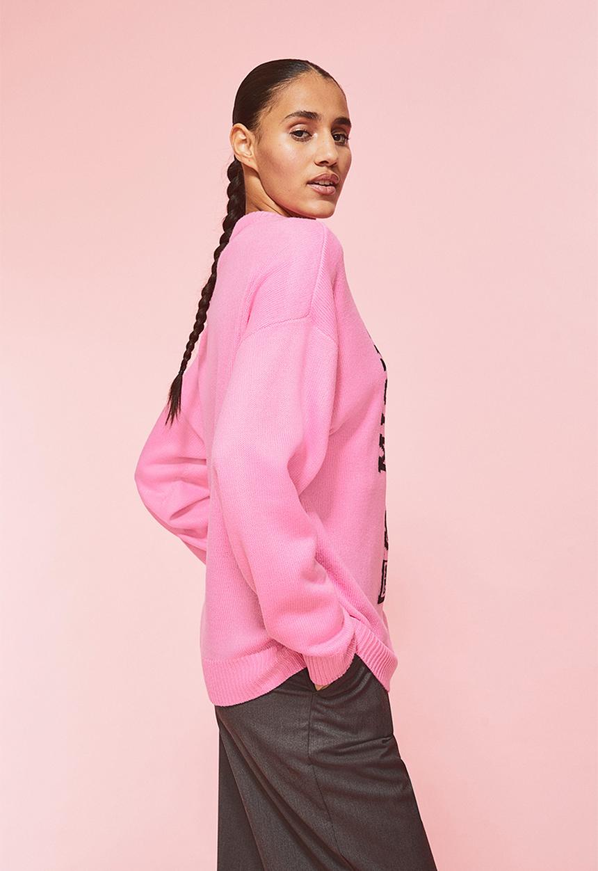 H&M - Jacquard knit jumper - pink/mickey mouse