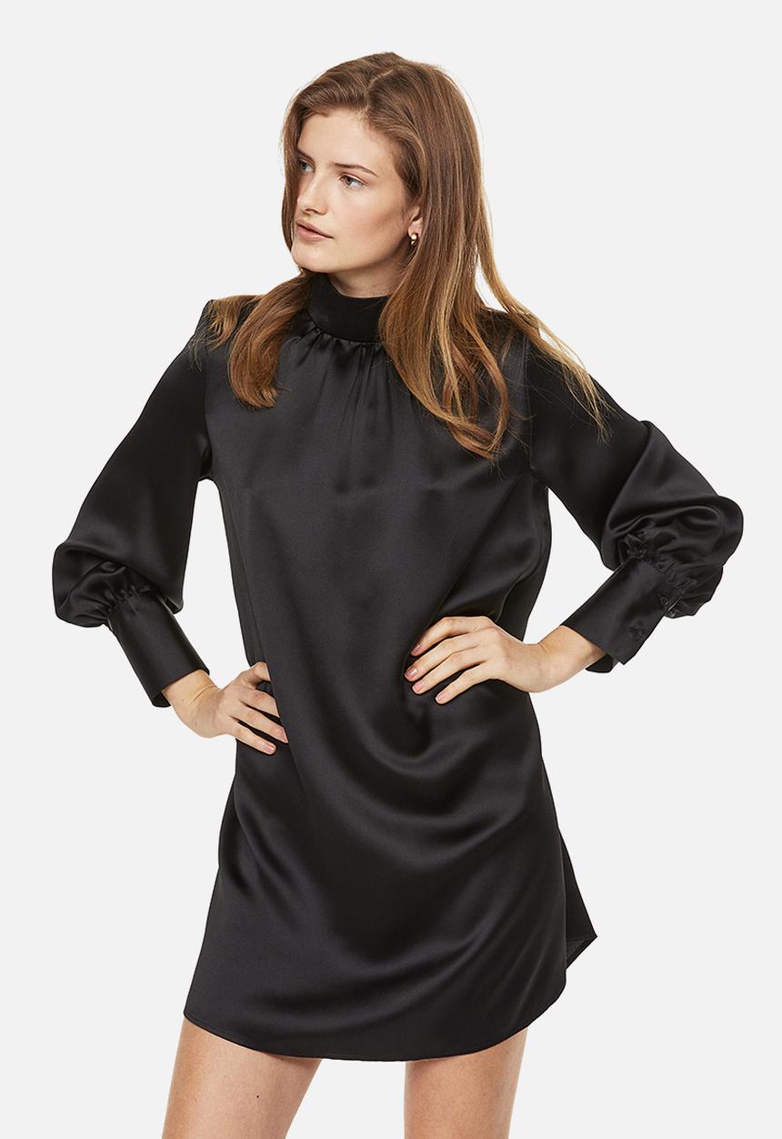H&M - Satin dress - black