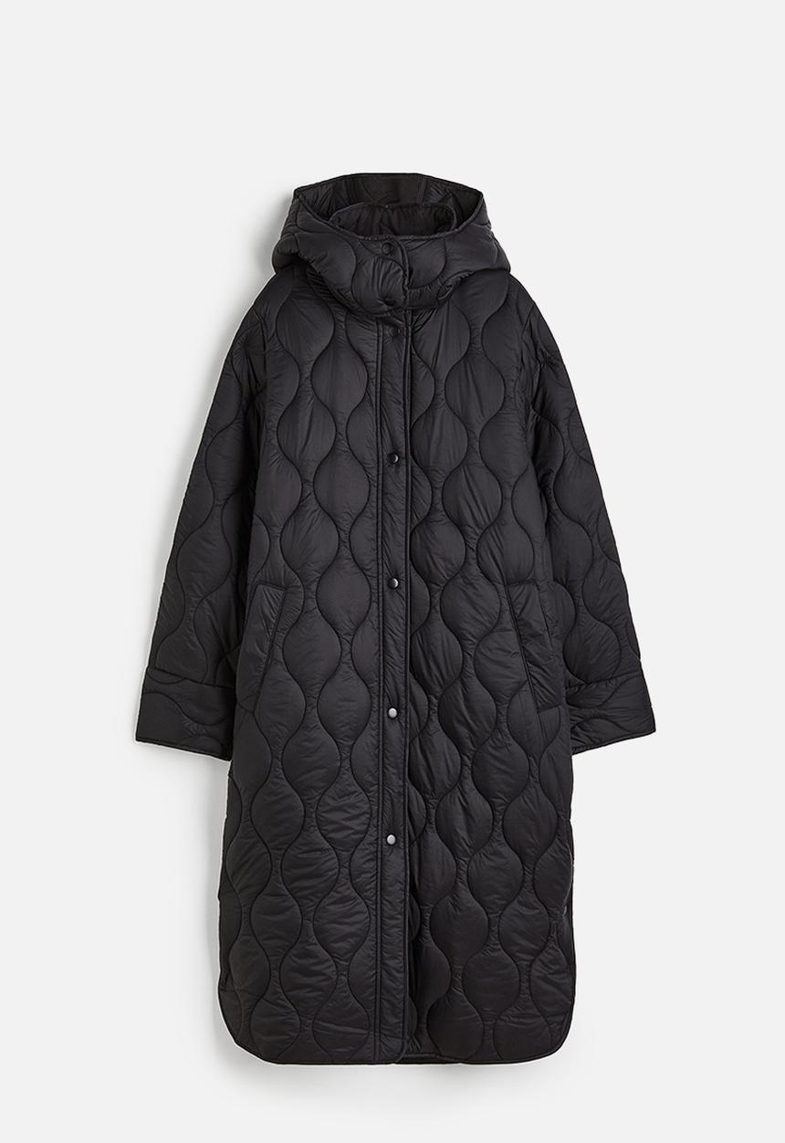 H&M - Quilted coat - black