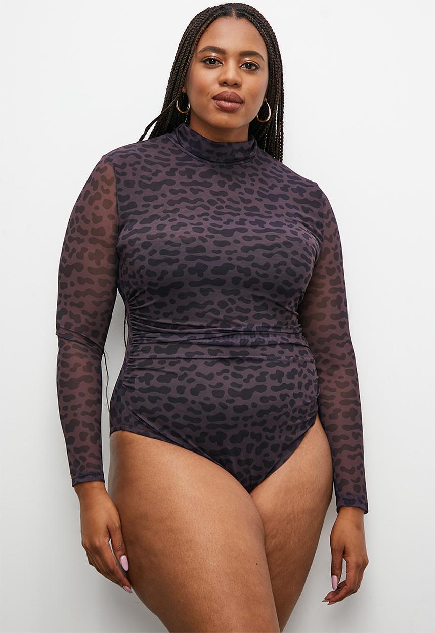 Superbalist - Printed mesh bodysuit - rounded spots  