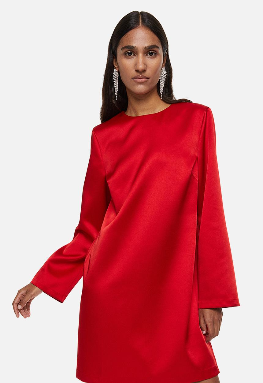 H&M - Long-sleeved dress - red