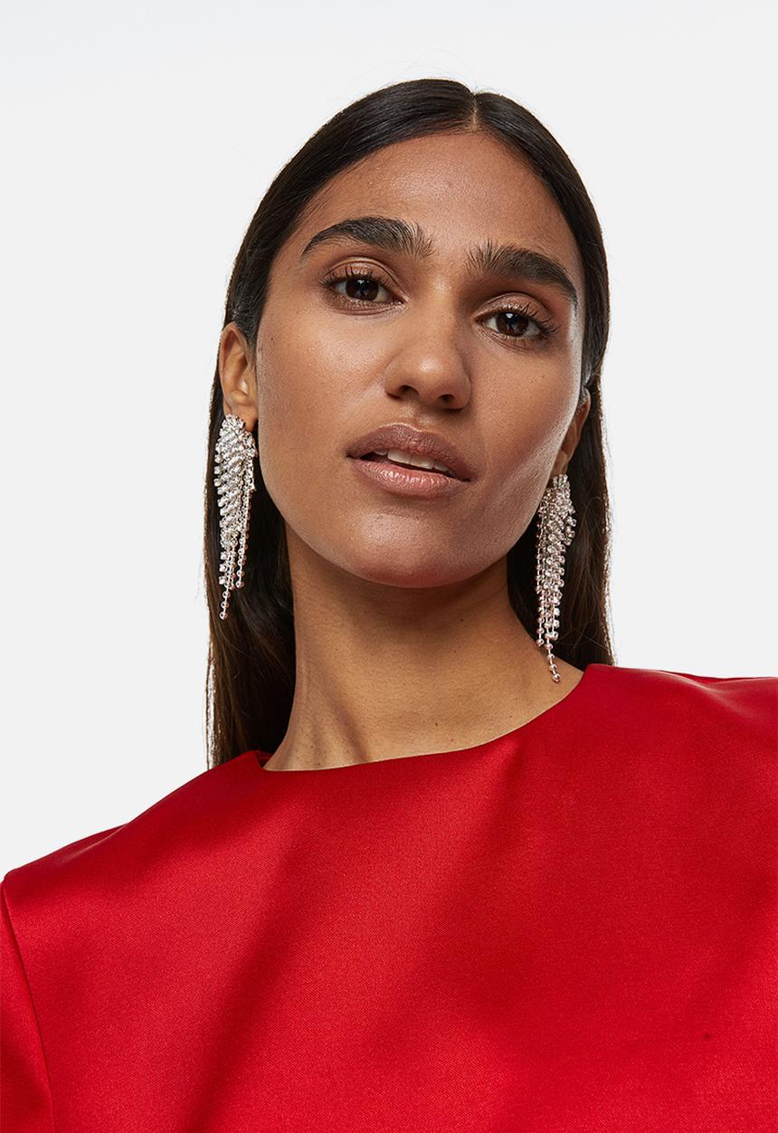 H&M - Long-sleeved dress - red