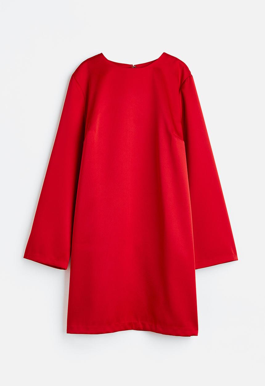 H&M - Long-sleeved dress - red