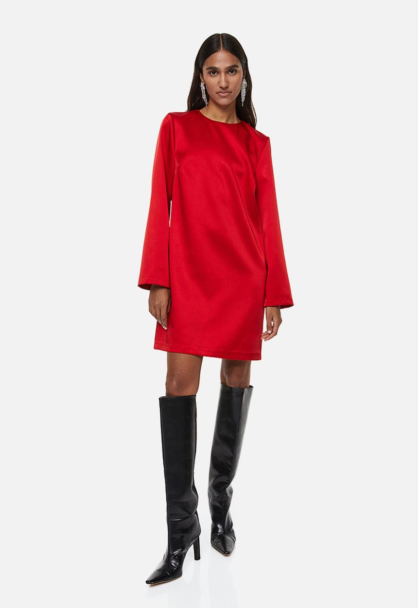 H&M - Long-sleeved dress - red
