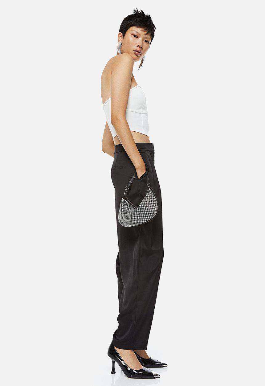 H&M - Cropped bandeau top - white
